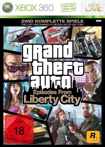 Xbox 360 Grand Theft Auto: Episodes from Liberty City (GTA) omslag